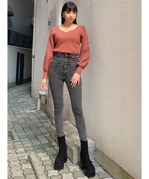 EMODA（エモダ）の「サイドゴアタンクブーツ（ブーツ・レディース・ブラック/その他・SMALL/MEDIUM/LARGE）」の10枚目の写真