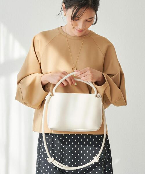 green label relaxing（グリーンレーベルリラクシング）の「2ハンドル MID 2WAY バッグ（ショルダーバッグ・レディース・ブラック/オフホワイト/ケリー・FREE）」の7枚目の写真