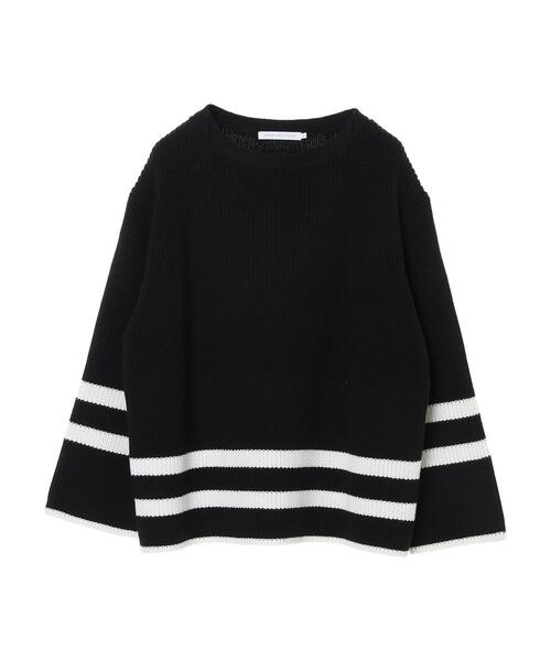 AMERICAN HOLIC(アメリカンホリック)の「ライン入り片畦ニットプルオーバー(ニット/セーター・レディース・ブラック/オフホワイト・M/L)」の21枚目の写真