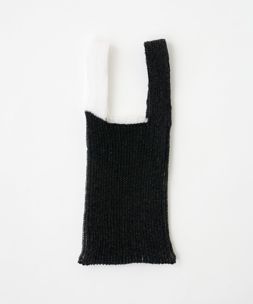 A.ROEGE HOVE（エローエホーベ）の「【A.ROEGE HOVE】バイカラーニットバッグ（ハンドバッグ・レディース・ブラック・SMALL）」の4枚目の写真