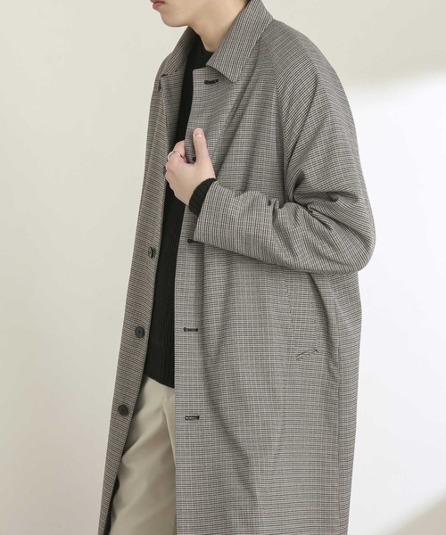 SENSE OF PLACE by URBAN RESEARCH（センスオブプレイスバイアーバンリサーチ）の「チェックステンカラーコート（ステンカラーコート・メンズ・ベージュ・MEDIUM/LARGE）」の3枚目の写真