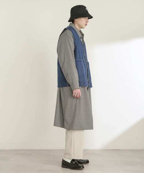 SENSE OF PLACE by URBAN RESEARCH（センスオブプレイスバイアーバンリサーチ）の「チェックステンカラーコート（ステンカラーコート・メンズ・ベージュ・MEDIUM/LARGE）」の14枚目の写真