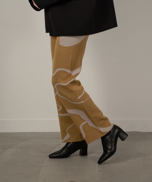 【Eaphi】MIX KNIT & LACE HEM BUTTON PANTS Eaphi】MIX KNIT & LACE HEM BUTTON PANTS Eaphi】MIX KNIT & LACE HEM