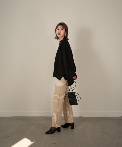 Amiur（エミレ）の「nuance knit pants（その他パンツ・レディース・ベージュ/マスタード・FREE）」の9枚目の写真