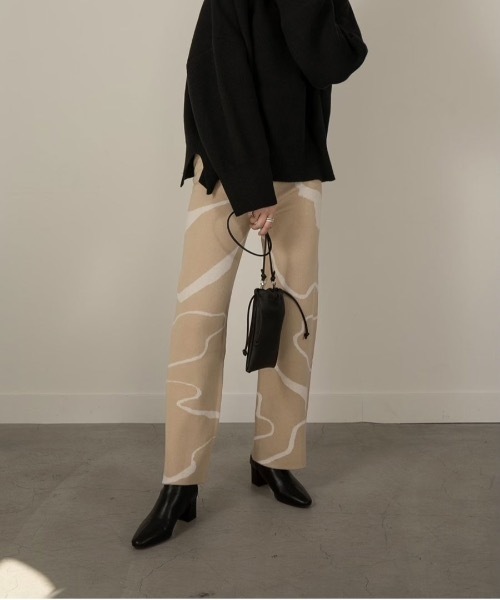 Amiur（エミレ）の「nuance knit pants（その他パンツ・レディース・ベージュ/マスタード・FREE）」の7枚目の写真
