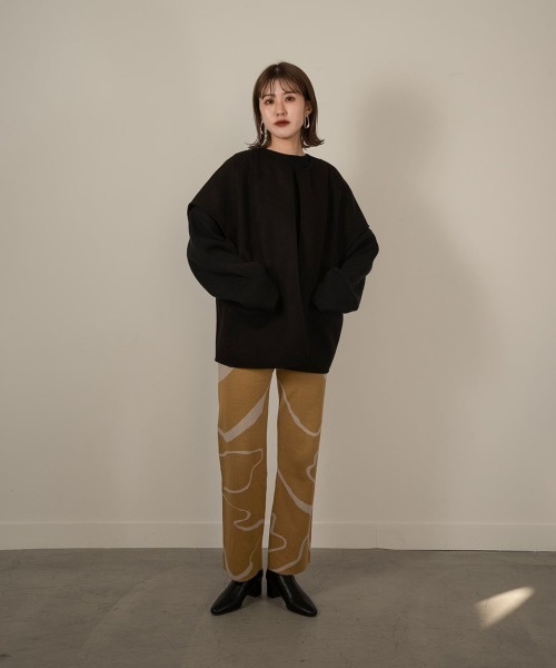 Amiur（エミレ）の「nuance knit pants（その他パンツ・レディース・ベージュ/マスタード・FREE）」の8枚目の写真
