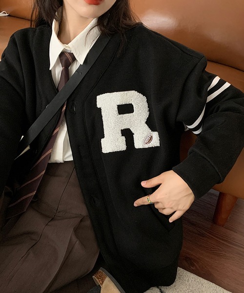 【新品未使用】ナイジェルケーボン・カーディガン・スウェット・相良刺繍ワッペン・L 新品未使用】ナイジェルケーボン・カーディガン・スウェット