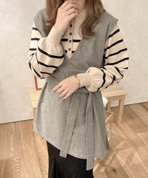 apres jour clair | 【apres jour clair】ベルト付きベスト(ベスト)