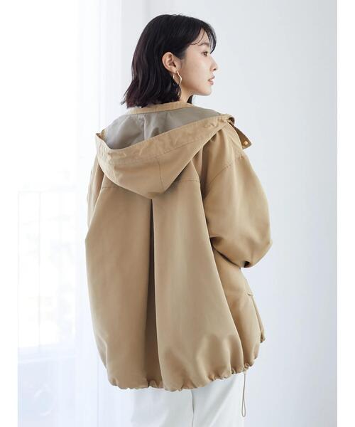 Green　Parks（グリーンパークス）の「【花粉防止】 Aラインミドル丈マンパ（マウンテンパーカー・レディース・ベージュ/ネイビー/その他8・FREE）」の21枚目の写真