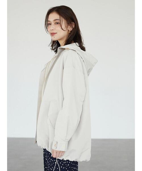 Green　Parks（グリーンパークス）の「【花粉防止】 Aラインミドル丈マンパ（マウンテンパーカー・レディース・ベージュ/ネイビー/その他8・FREE）」の14枚目の写真