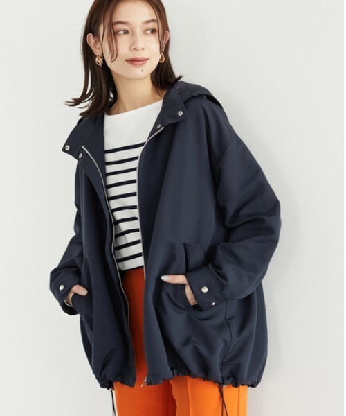 Green　Parks（グリーンパークス）の「【花粉防止】 Aラインミドル丈マンパ（マウンテンパーカー・レディース・ベージュ/ネイビー/その他8・FREE）」の3枚目の写真