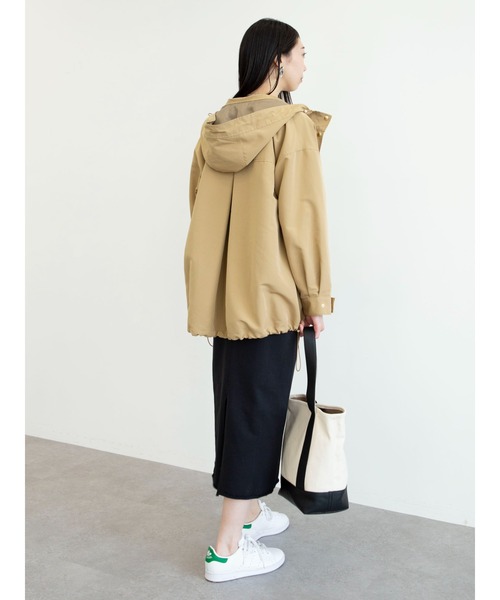 Green　Parks（グリーンパークス）の「【花粉防止】 Aラインミドル丈マンパ（マウンテンパーカー・レディース・ベージュ/ネイビー/その他8・FREE）」の5枚目の写真