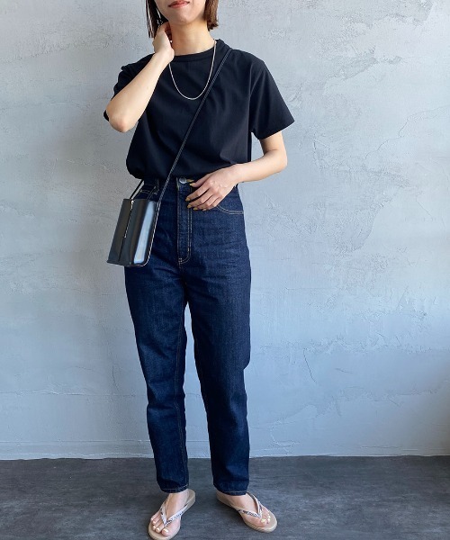 THE SHINZONE（ザ　シンゾーン）の「[THE SHINZONE/ザ シンゾーン] ショートスリーブ 2PパックTシャツ（Tシャツ/カットソー・レディース・ブラック/ネイビー・F）」の4枚目の写真