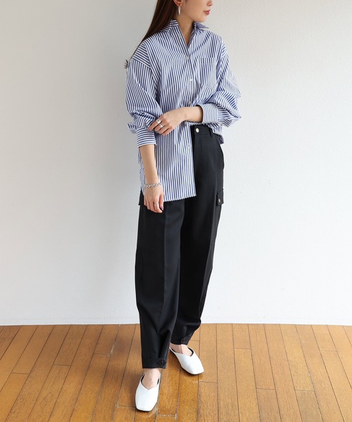 andme(アンドミー)の「ツイル2wayカーゴパンツ(カーゴパンツ・レディース・ブラック/ネイビー/ダークカーキ/キナリ・M/L)」の22枚目の写真