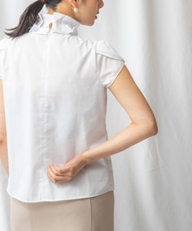 NARACAMICIE（ナラカミーチェ）の「スタンド衿フリルボウタイブラウス 