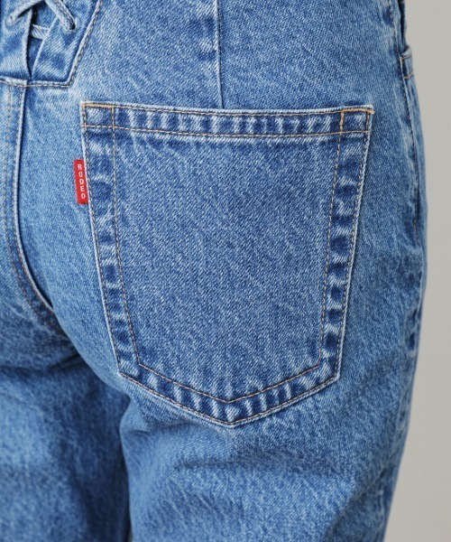 RODEO CROWNS WIDE BOWL（ロデオクラウンズワイドボウル）の「レースアップフレアデニム（デニムパンツ・レディース・ブルー/ホワイト・MEDIUM/SMALL/X-SMALL）」の9枚目の写真