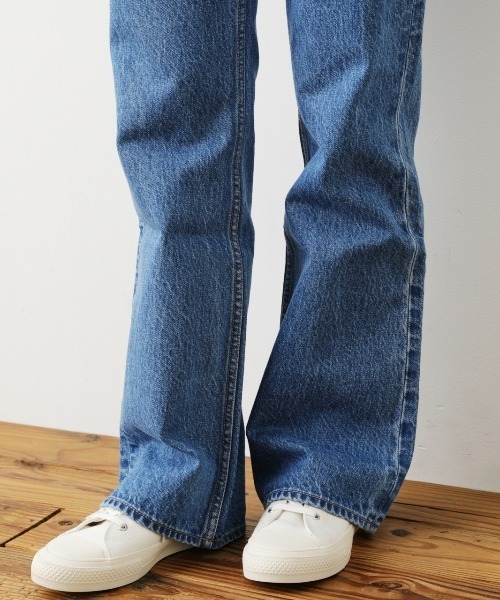 RODEO CROWNS WIDE BOWL（ロデオクラウンズワイドボウル）の「レースアップフレアデニム（デニムパンツ・レディース・ブルー/ホワイト・MEDIUM/SMALL/X-SMALL）」の10枚目の写真