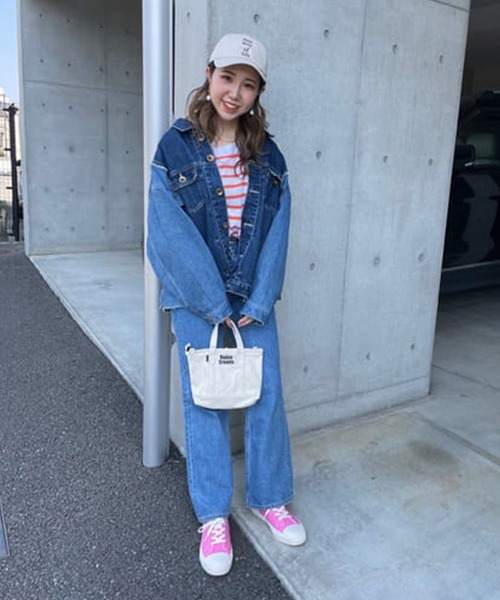 RODEO CROWNS WIDE BOWL（ロデオクラウンズワイドボウル）の「レースアップフレアデニム（デニムパンツ・レディース・ブルー/ホワイト・MEDIUM/SMALL/X-SMALL）」の16枚目の写真