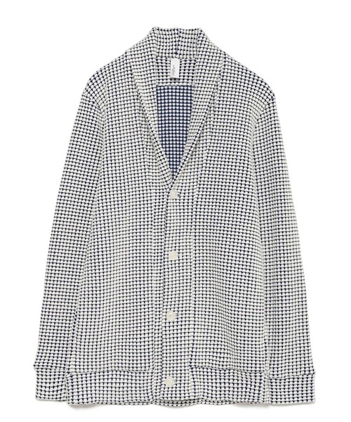 SEAGREEN(シーグリーン)の「SEAGREEN(シーグリーン) BIG WAFFLE CARDIGAN(カーディガン/ボレロ・メンズ・イエロー/アイボリー/オリーブ/ロイヤルブルー/ベージュ/サックスブルー/レッド/ネイビー・1/2/3/4)」の7枚目の写真