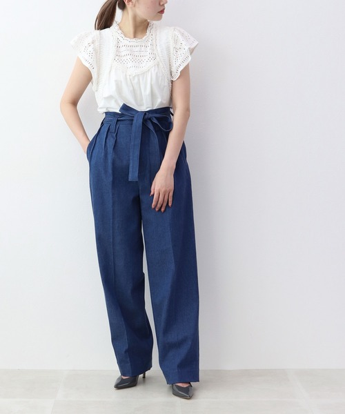 Sea New York シーニューヨーク フリルスリーブ コットンブラウス