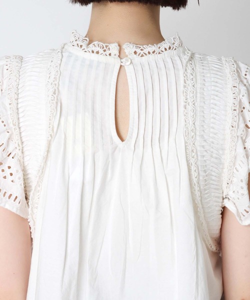 【新品未使用】Sea New York ホワイト レース装飾 長袖ブラウス 新品未使用】Sea New York ホワイト レース装飾 長袖ブラウス 新品未