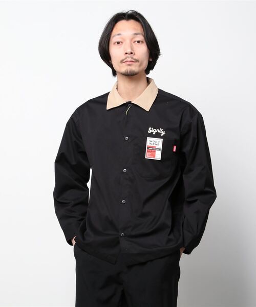 POWER TO THE PEOPLE（パワートゥーザピープル）の「ワーク刺繍ロングスリーブシャツ（シャツ/ブラウス・メンズ・ホワイト/ブラック/ベージュ・M/L）」の16枚目の写真