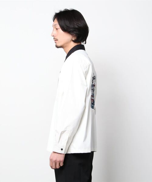 POWER TO THE PEOPLE（パワートゥーザピープル）の「ワーク刺繍ロングスリーブシャツ（シャツ/ブラウス・メンズ・ホワイト/ブラック/ベージュ・M/L）」の12枚目の写真