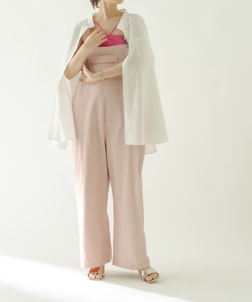 mystic(ミスティック)の「ワークサロペット(サロペット/オーバーオール・レディース・ブラック/ベージュ/オフホワイト/ピンク・1/2)」の4枚目の写真