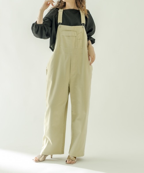 mystic(ミスティック)の「ワークサロペット(サロペット/オーバーオール・レディース・ブラック/ベージュ/オフホワイト/ピンク・1/2)」の16枚目の写真