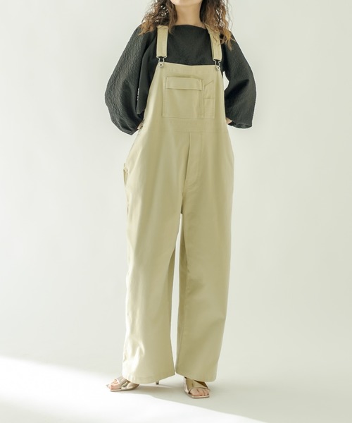 mystic(ミスティック)の「ワークサロペット(サロペット/オーバーオール・レディース・ブラック/ベージュ/オフホワイト/ピンク・1/2)」の17枚目の写真