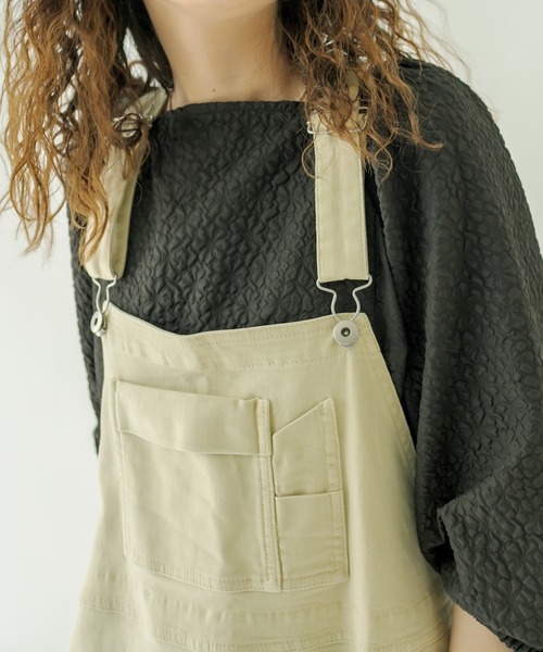 mystic(ミスティック)の「ワークサロペット(サロペット/オーバーオール・レディース・ブラック/ベージュ/オフホワイト/ピンク・1/2)」の19枚目の写真