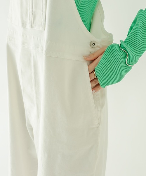 mystic(ミスティック)の「ワークサロペット(サロペット/オーバーオール・レディース・ブラック/ベージュ/オフホワイト/ピンク・1/2)」の12枚目の写真