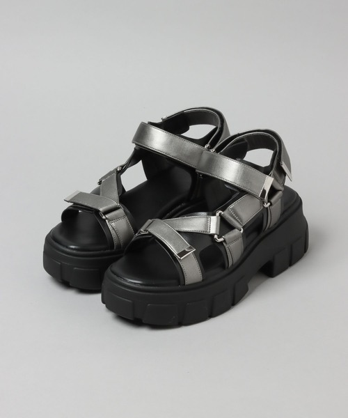 HARE（ハレ）の「トラックソールサンダル(HARE)（サンダル・レディース・ブラック/ガンメタ・MEDIUM/LARGE）」の8枚目の写真