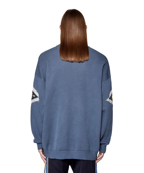 DIESEL（ディーゼル）の「メンズ ニット オーバーサイズ ジャガード（ニット/セーター・メンズ・ライトグレー/ブルー・X-LARGE/MEDIUM/SMALL/LARGE）」の17枚目の写真