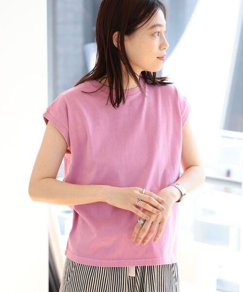 BEAMS BOY(ビームスボーイ)の「SCREEN STARS × BEAMS BOY / 別注 ピグメント ノースリーブ Tシャツ 22SS(Tシャツ/カットソー・レディース・ホワイト/ブラック/バイオレット/フューシャピンク・FREE)」の5枚目の写真