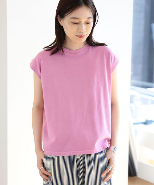 BEAMS BOY(ビームスボーイ)の「SCREEN STARS × BEAMS BOY / 別注 ピグメント ノースリーブ Tシャツ 22SS(Tシャツ/カットソー・レディース・ホワイト/ブラック/バイオレット/フューシャピンク・FREE)」の7枚目の写真