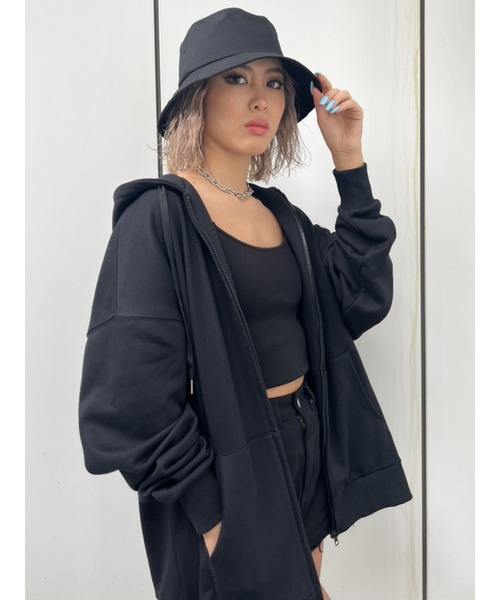 EGOIST（エゴイスト）の「ピスネーム付バケットハット（ハット・レディース・ブラック・FREE）」の3枚目の写真