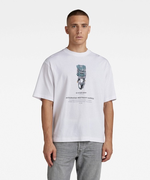 G-STAR（ジースター）の「ARCHIVE PRINT BOXY T-SHIRT/グラフィックT（Tシャツ/カットソー・メンズ・ホワイト/ホワイト系その他/ホワイト系その他2・SMALL/MEDIUM/LARGE/X-SMALL/X-LARGE）」の2枚目の写真