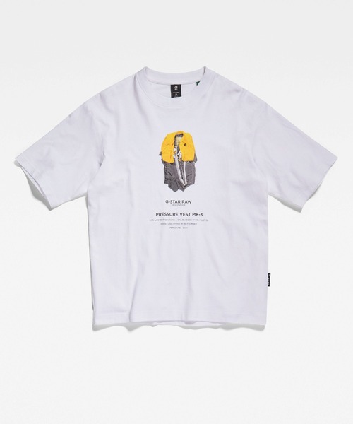 G-STAR（ジースター）の「ARCHIVE PRINT BOXY T-SHIRT/グラフィックT（Tシャツ/カットソー・メンズ・ホワイト/ホワイト系その他/ホワイト系その他2・SMALL/MEDIUM/LARGE/X-SMALL/X-LARGE）」の19枚目の写真