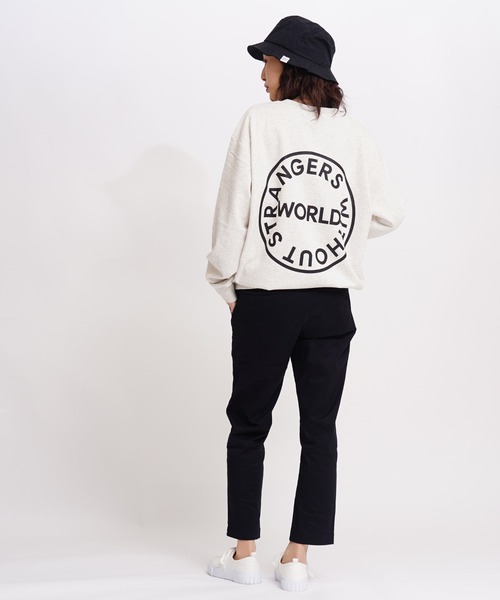 GIORDANO（ジョルダーノ）の「[ GIORDANO ] サークルロゴクルーネックスウェット (ユニセックス）（スウェット・レディース・ライトグレー/ブラック/グレー/ベージュ・SMALL/MEDIUM/LARGE/X-LARGE/XX-LARGE）」の10枚目の写真