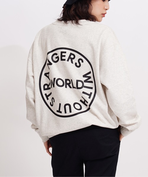 GIORDANO（ジョルダーノ）の「[ GIORDANO ] サークルロゴクルーネックスウェット (ユニセックス）（スウェット・レディース・ライトグレー/ブラック/グレー/ベージュ・SMALL/MEDIUM/LARGE/X-LARGE/XX-LARGE）」の8枚目の写真