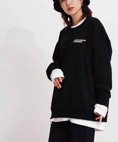 GIORDANO（ジョルダーノ）の「[ GIORDANO ] サークルロゴクルーネックスウェット (ユニセックス）（スウェット・レディース・ライトグレー/ブラック/グレー/ベージュ・SMALL/MEDIUM/LARGE/X-LARGE/XX-LARGE）」の5枚目の写真