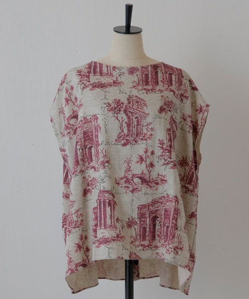 BEARDSLEY（ビアズリー）の「アンティークプリントブラウス（シャツ/ブラウス・レディース・ベージュ/グレー・FREE）」の7枚目の写真