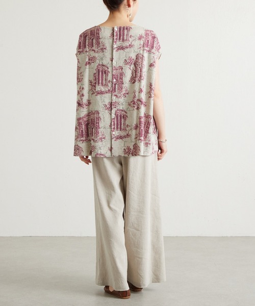 BEARDSLEY（ビアズリー）の「アンティークプリントブラウス（シャツ/ブラウス・レディース・ベージュ/グレー・FREE）」の10枚目の写真