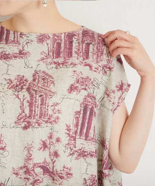 BEARDSLEY（ビアズリー）の「アンティークプリントブラウス（シャツ/ブラウス・レディース・ベージュ/グレー・FREE）」の11枚目の写真