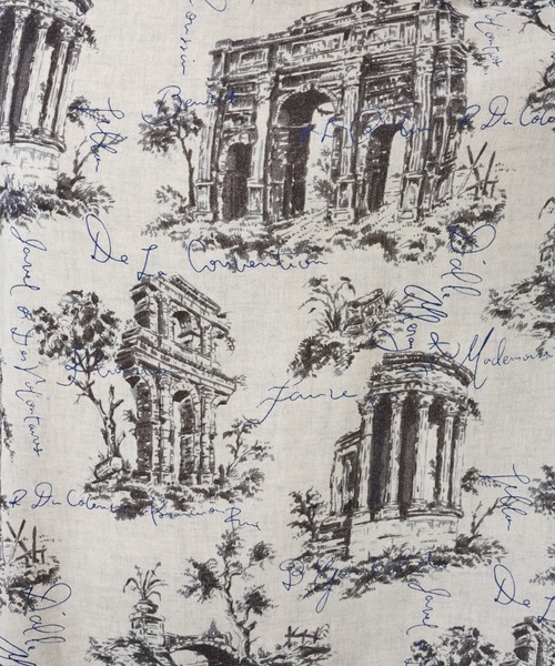 BEARDSLEY（ビアズリー）の「アンティークプリントブラウス（シャツ/ブラウス・レディース・ベージュ/グレー・FREE）」の4枚目の写真