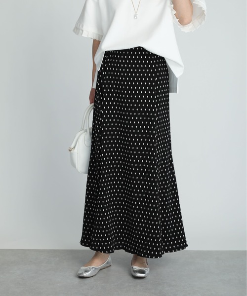 PICCIN（ピッチン）の「ドット楊柳プリントスカート（スカート・レディース・ブラック/オフホワイト・M/L）」の10枚目の写真