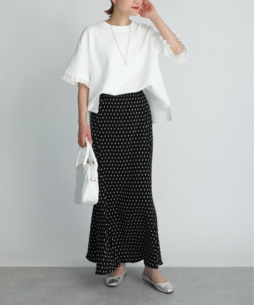 PICCIN（ピッチン）の「ドット楊柳プリントスカート（スカート・レディース・ブラック/オフホワイト・M/L）」の12枚目の写真