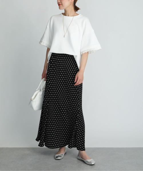 PICCIN（ピッチン）の「ドット楊柳プリントスカート（スカート・レディース・ブラック/オフホワイト・M/L）」の7枚目の写真