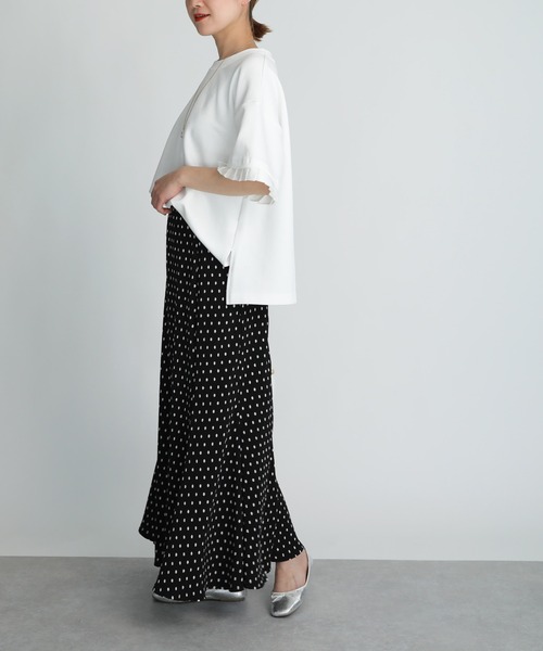 PICCIN（ピッチン）の「ドット楊柳プリントスカート（スカート・レディース・ブラック/オフホワイト・M/L）」の9枚目の写真